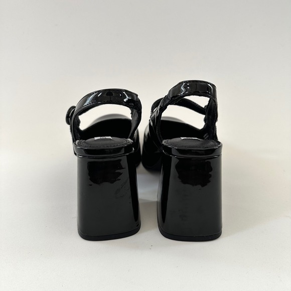 Steve Madden Black Platform Mary Jane Heels Womens 7 Chunky y2k Block Goth Bratz - Picture 5 of 7